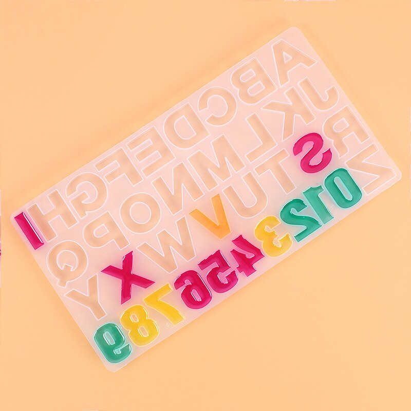 Digital English Alphabet Epoxy Resin Molds Mixed Style Silicone Casting Molds For DIY Jewelry Making Findings Supplies Component