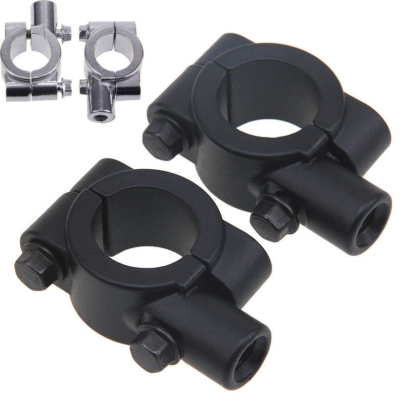 POSSBAY 8MM 10MM Universele Aluminium Motorfiets Stuur Spiegel Adapter Houder Mount Beugels Klemmen Retrovisor Moto Cafe Racer