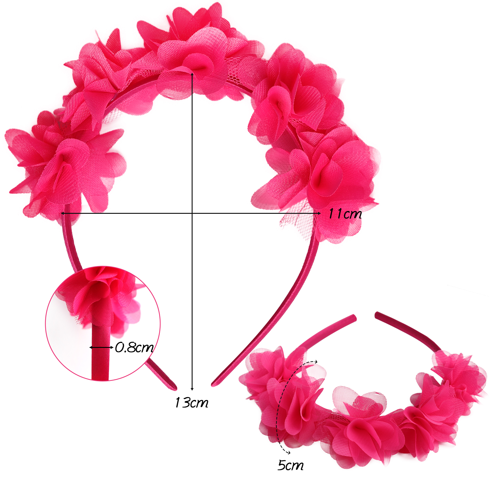 Simulation Flower Headband Girls Simple Sweet Flower Headband Children's Small Cute Headband Headwear