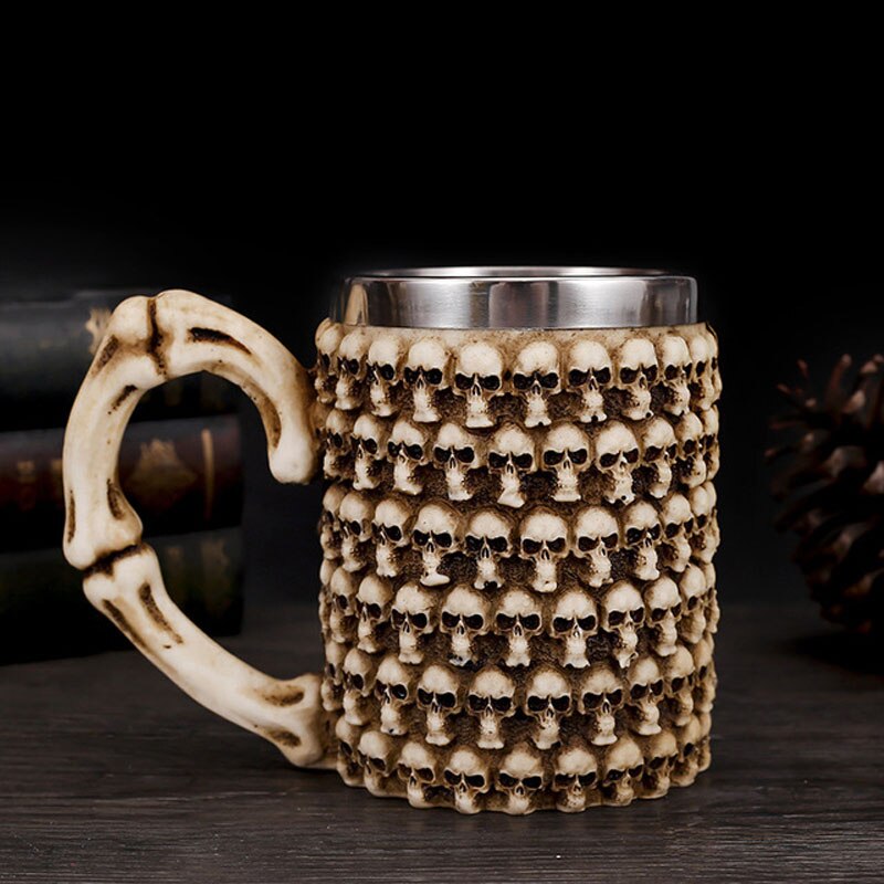 2020 novo design polyresin caneca de café copo artesanal resina criativa 3d caneca de café copo de lava osso: 011
