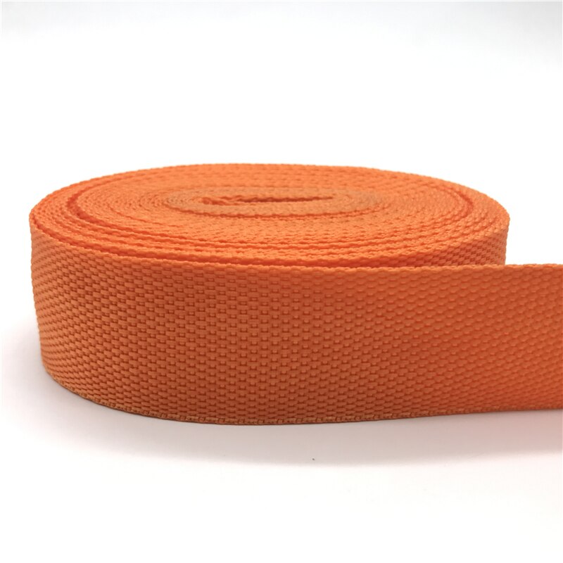 2 jardy 38mm PP wstążka saszetka na pasek nylonowa taśma wstążka do plecaka taśma szyta torba akcesoria do paska: Orange