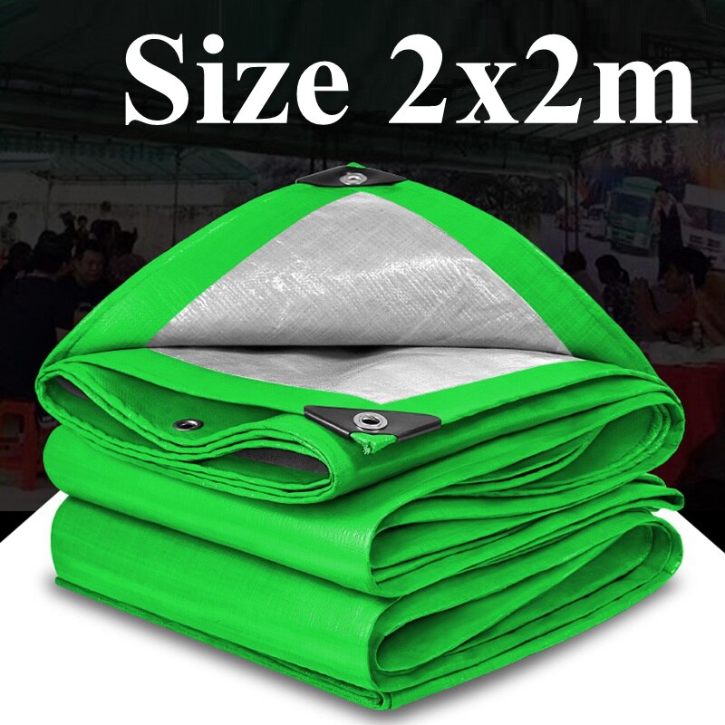 0.32mm PE Tarpaulin Rainproof Cloth Garden Shading Sail Outdoor Awning Boat Truck Canopy Tarp Dog House Cover Waterproof Cloth: 2x2m