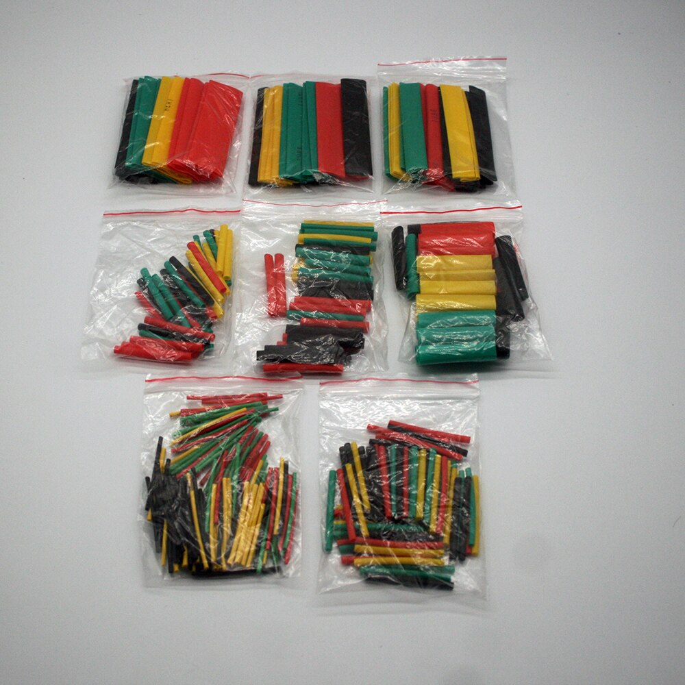 328 Pz/impostato Manicotti avvolgere filo auto Elettrica Cavo Termoretraibile Tubo kit Tubi di Calore Del Tubo Termoretraibile Poliolefina 8 Formati di colore Misto