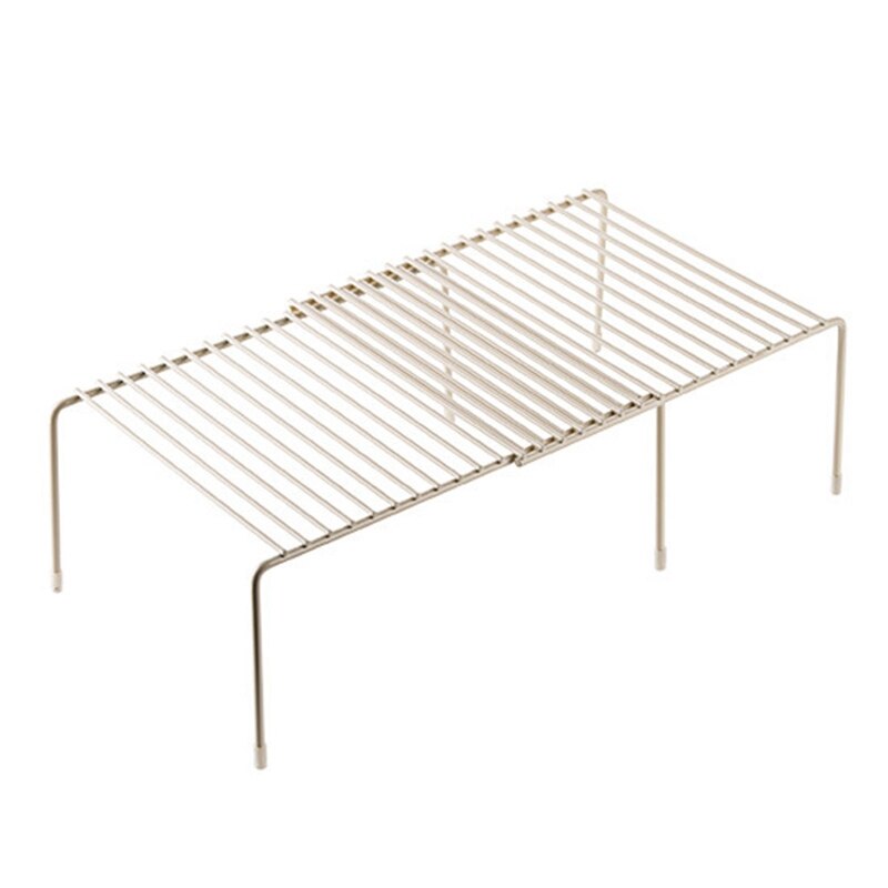 Expandable Cabinet Shelf Adjustable Kitchen Countertop Organizer Storage Rack for Dish Cookware Canned Food Mugs Cups: Default Title