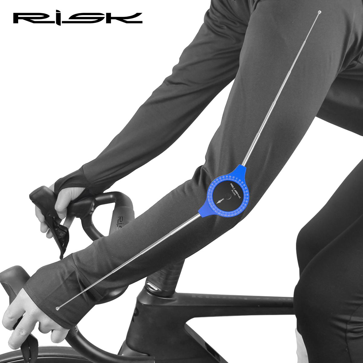 Fahrrad Radfahren Teleskop Winkelmesser Winkelmesser Lineal Goniometer 360° ° 36 cm Fahrradverschraubung Gelenk Winkelmesser Reiten Messwerkzeug
