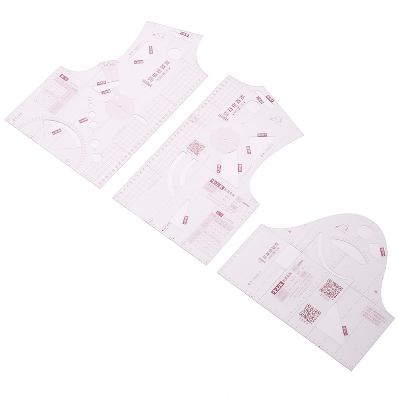 Regla de de tela para mujer, plantilla de dibujo, regla de prototipo artesanal de ropa, herramientas de costura, 1:3