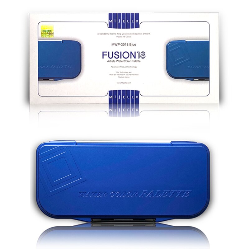 Originele Korea Mijello Aquarel Kleur Palet Met Kogelvrij Glas Palet 18 Rooster Coral Kleur Lege Plastic Box
