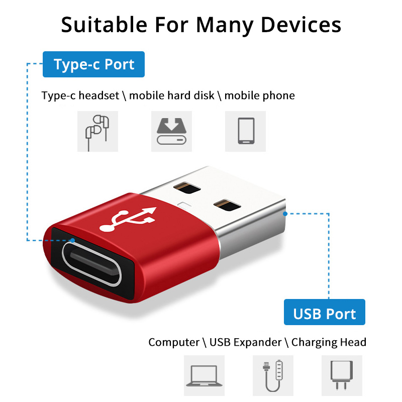 USB3.0 Type C OTG Adapter USB Male to Type-C Female Converter Cable Adapter For PC Laptop Earphone Adapter Computer Accessories
