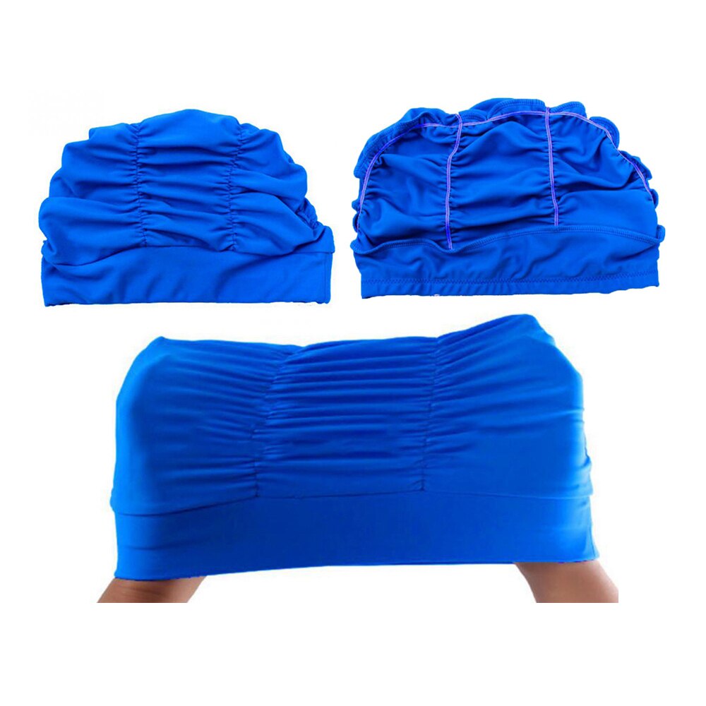 Dorośli czepki kąpielowe mężczyźni kobiety długie włosy wodoodporny basen kapelusze kąpielowe ochrona uszu elastyczny Nylon Turban nurkowanie kapelusz