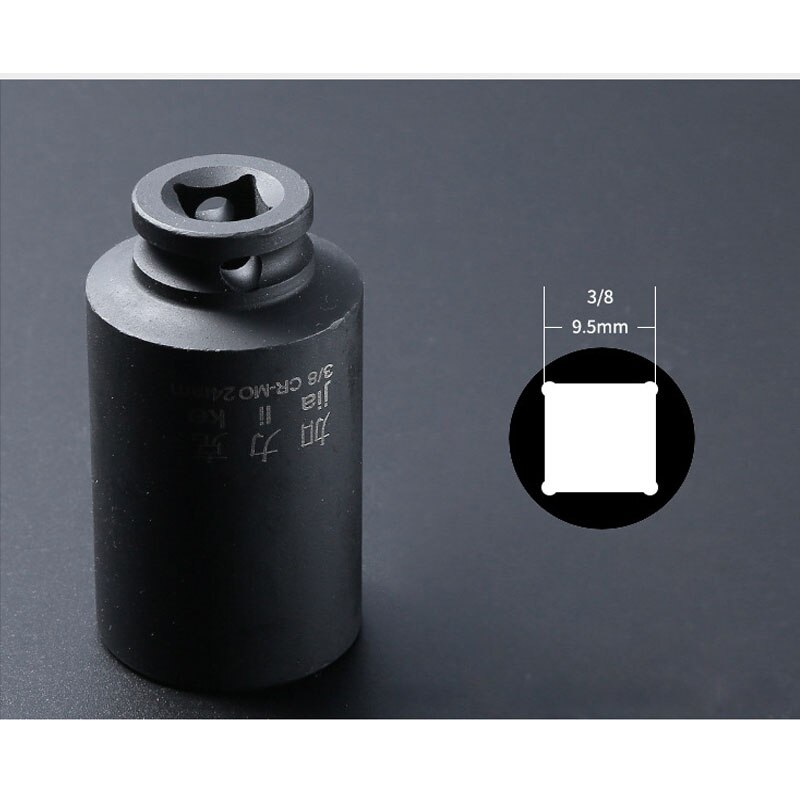Verktyg slaghylsa set 3/8 " hex pneumatiska elektriska skiftnycklar adapter drivning 6mm-24mm cr-mo metrisk hylsa adapter för slagborr