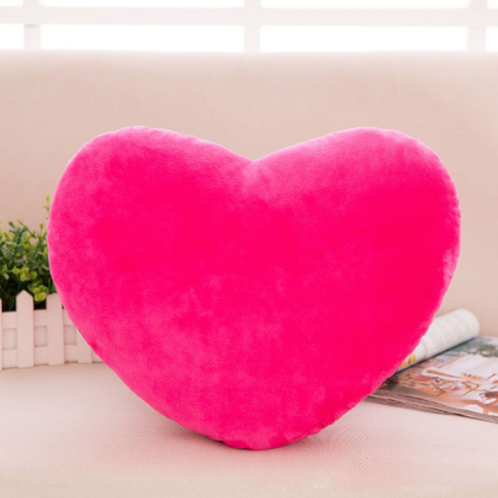 Almohada de felpa con forma de corazón rojo, cojín suave de algodón, decoración del hogar, de amante, 15/20cm, rosa, Día de San Valentín: Verde