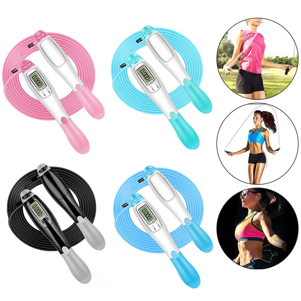 Cordless Electronic Skipping Rope Gym Fitness Cordless Skipping Smart Jump Rope with LCD Screen Counting Speed Skipping Counter