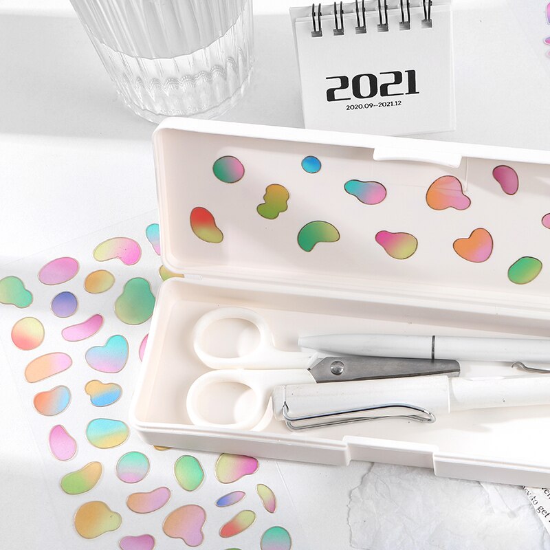 1Pcs Colorful Ribbon Decorative PET Stickers Scrapbooking Stick Label Diy Diary Album Korean Stationery Cute Sticker Accessories