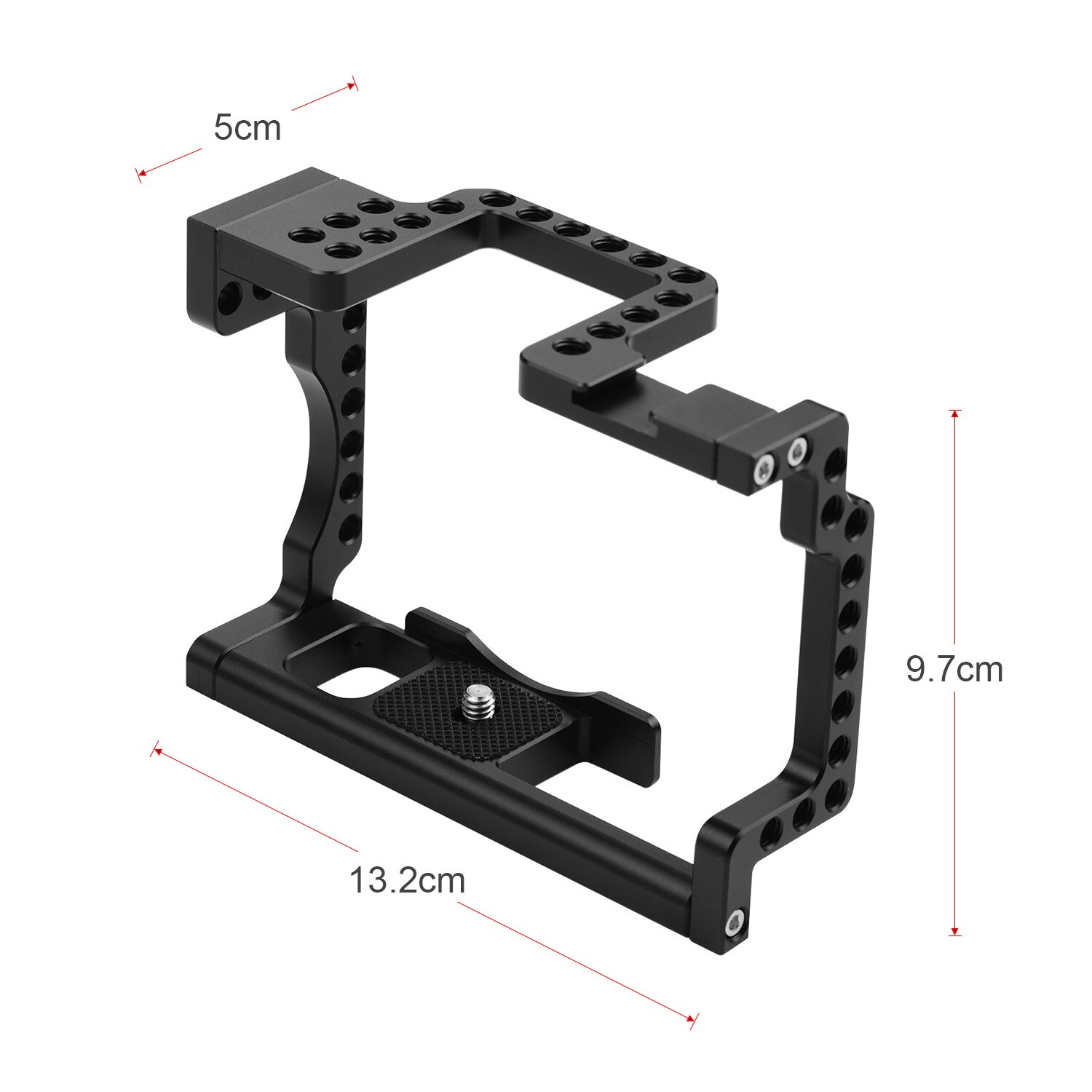 Photograohy Andoer Vlog Camera Cage Rig Aluminium Met Koud Schoen 1/4 Draad Compatibel Met Canon M50 Mirrorless Camera