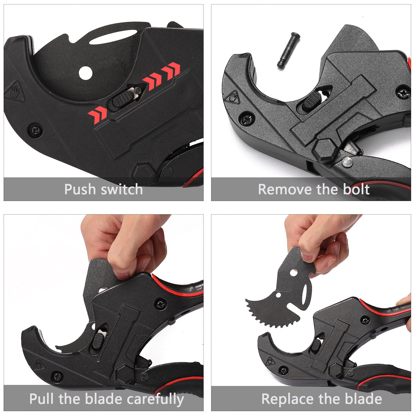 Handheld Professionelle PVC Rohre Schneider Aluminium Legierung Rohr PVC Rohr Cutter Stahl Klinge Bis für Schneiden Rohre