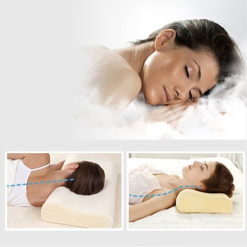 Almohada de espuma viscoelástica, almohada de protección de cuello, almohada ortopédica para el hogar, almohada de protección de cuello Cervical 60X40CM