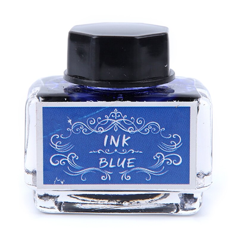 Pure Colorful Bottled Ink Fountain Pen Ink Non-carbon Refilling Inks Student Stationery School Office Supplies (1 Bottle, 15ml ): DBL