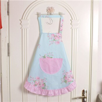 cotton cloth princess apron print floral cleaning apron kitchen aprons for women baking mats helper Sleeveless Apron