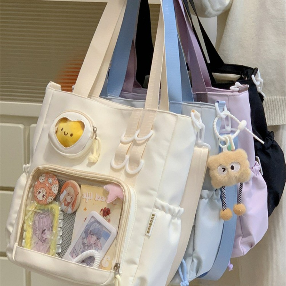 Y2k Ulzzang Ita Tas Origineel Leuke Jk Uniform Meisjes Preppy Stijl Schoudertas Liefde Badge Etalage Itabag