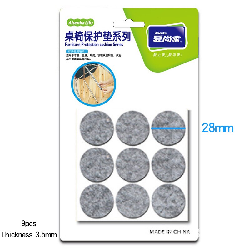 Nicht-gewebte Möbel Beine Selbst Klebe Füße Teppich Filz Pads Nicht-rutsch Verschleiß-beständig Kissen Sofa Schrank stoßstange Dämpfer für Stuhl: 2.8cm Durchmesser 9Stck