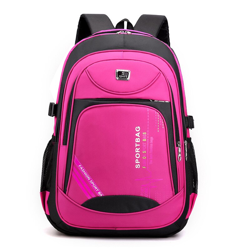 Children Orthopedics School Bags Kids Backpack In Primary Schoolbag For Girls Boys Waterproof Backpacks mochila infantil: rose red