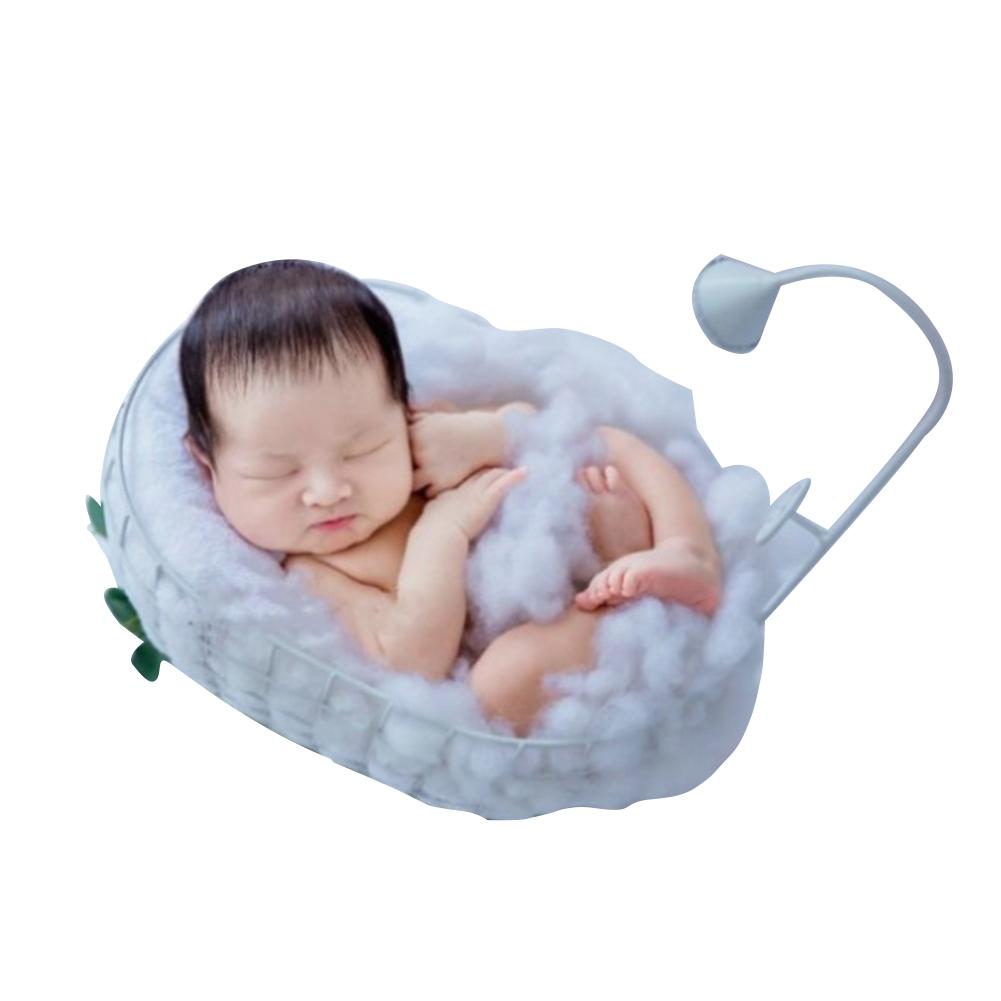 Newborn Photograph Props Basket Child Photography Assisted Full Moon Bathtub Photography Iron Bathtub Props