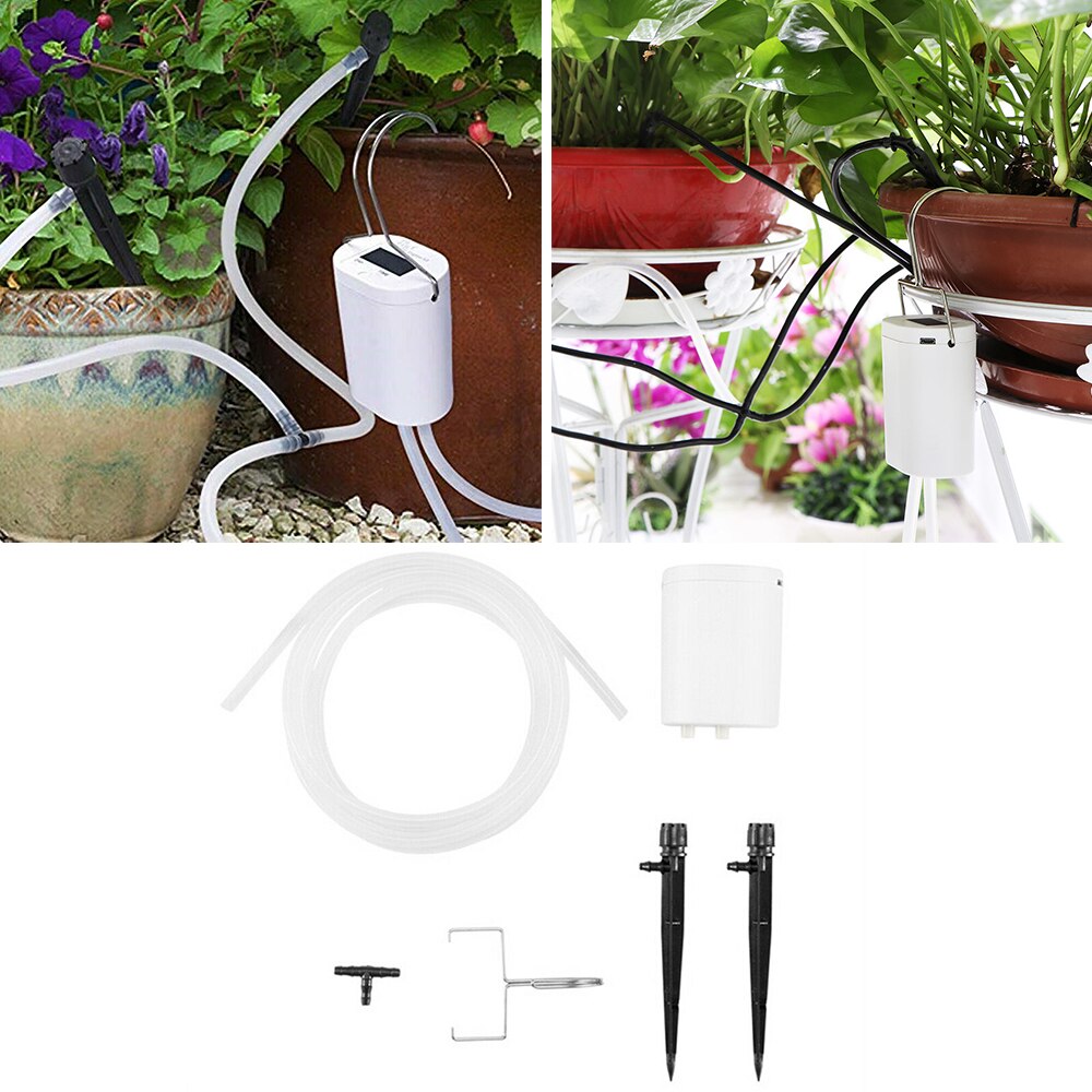 Auto Water Timer Portable Garden Plant Drip Irrigation Kit Self Watering System Water Pump Watering Timers & Controllers