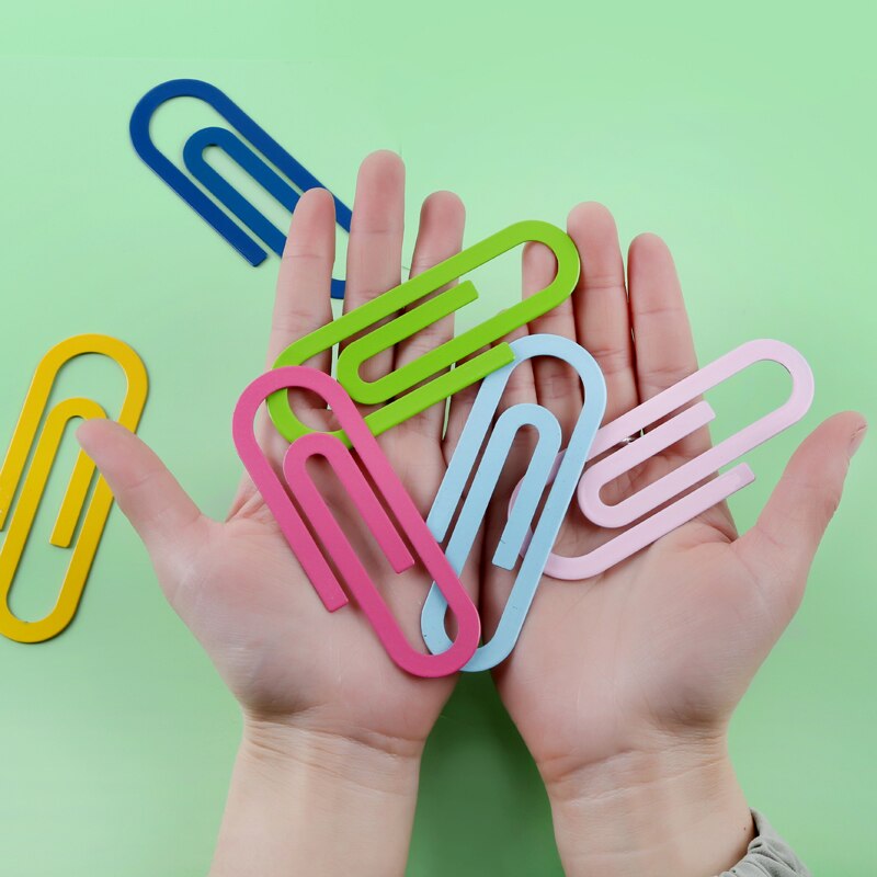 2pcs Metal Bookmark Clips Photo Schedule Planner Notes Bookmark Stationery Paper Clips Planner Clips Office School Supplies