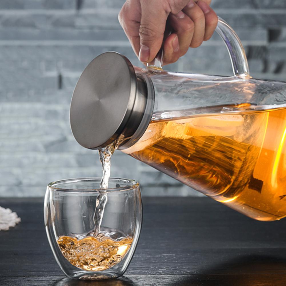 glass kaldvannsflaske varme- og eksplosjonssikker juicebeholder kald tekjele dekorasjon hotellrestaurant juiceflaske