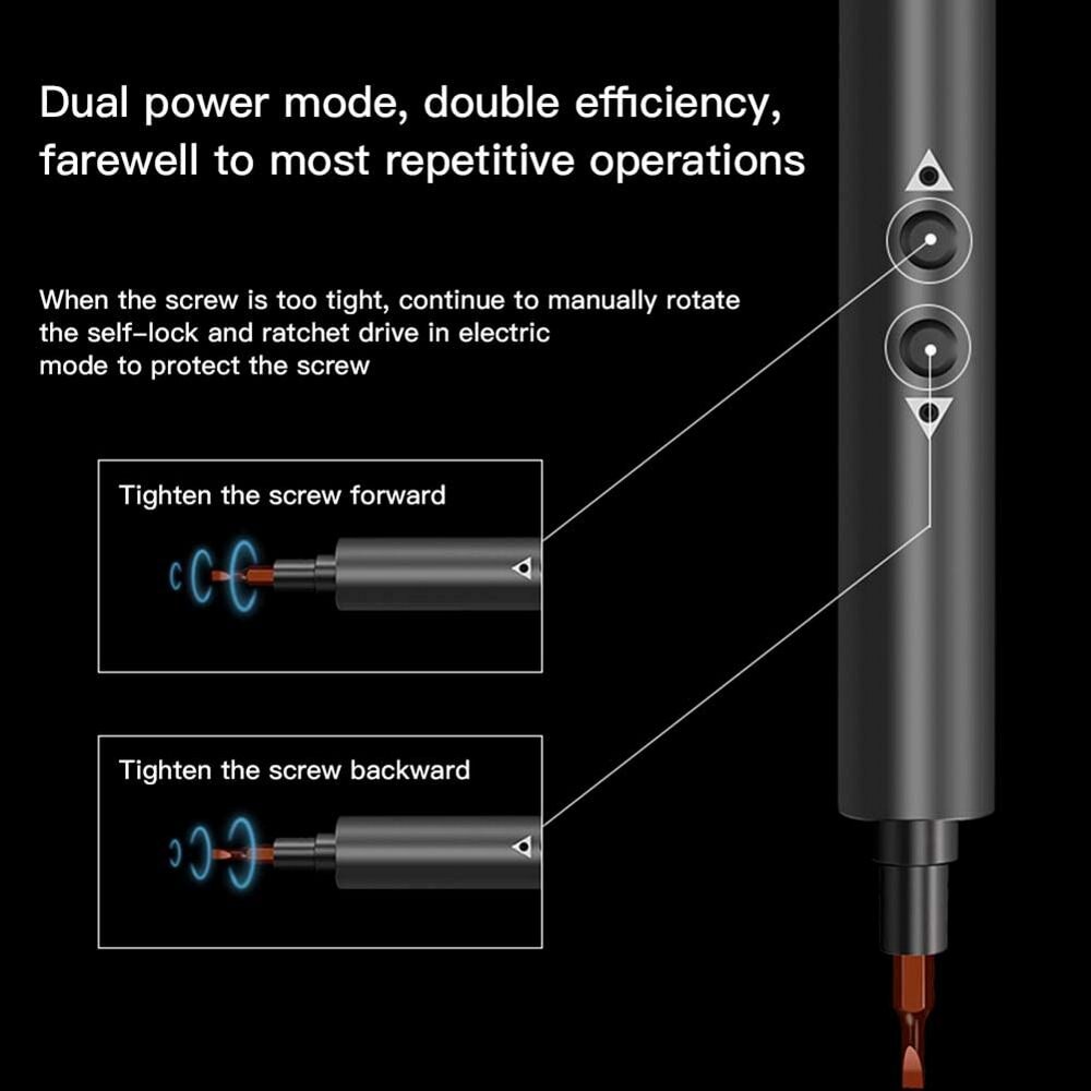 Mini cordless electric precision screwdriver USB interface charging manual automatic one 24 batch heads to meet daily needs