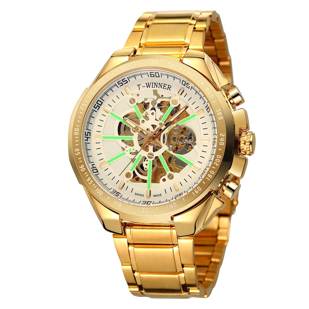 Winnaar Skeleton Dial Automatische Mechanische Horloge Waterdicht Mannelijke Lichtgevende Hand Polshorloge Topmerk Luxe Mannen Horloges: Type 8