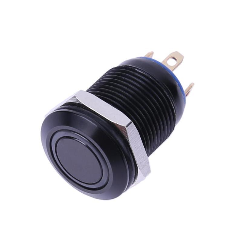 Bouton Poussoir Métallique 19mm LED 3-220V - Symbole Power - Étanche - Neuf