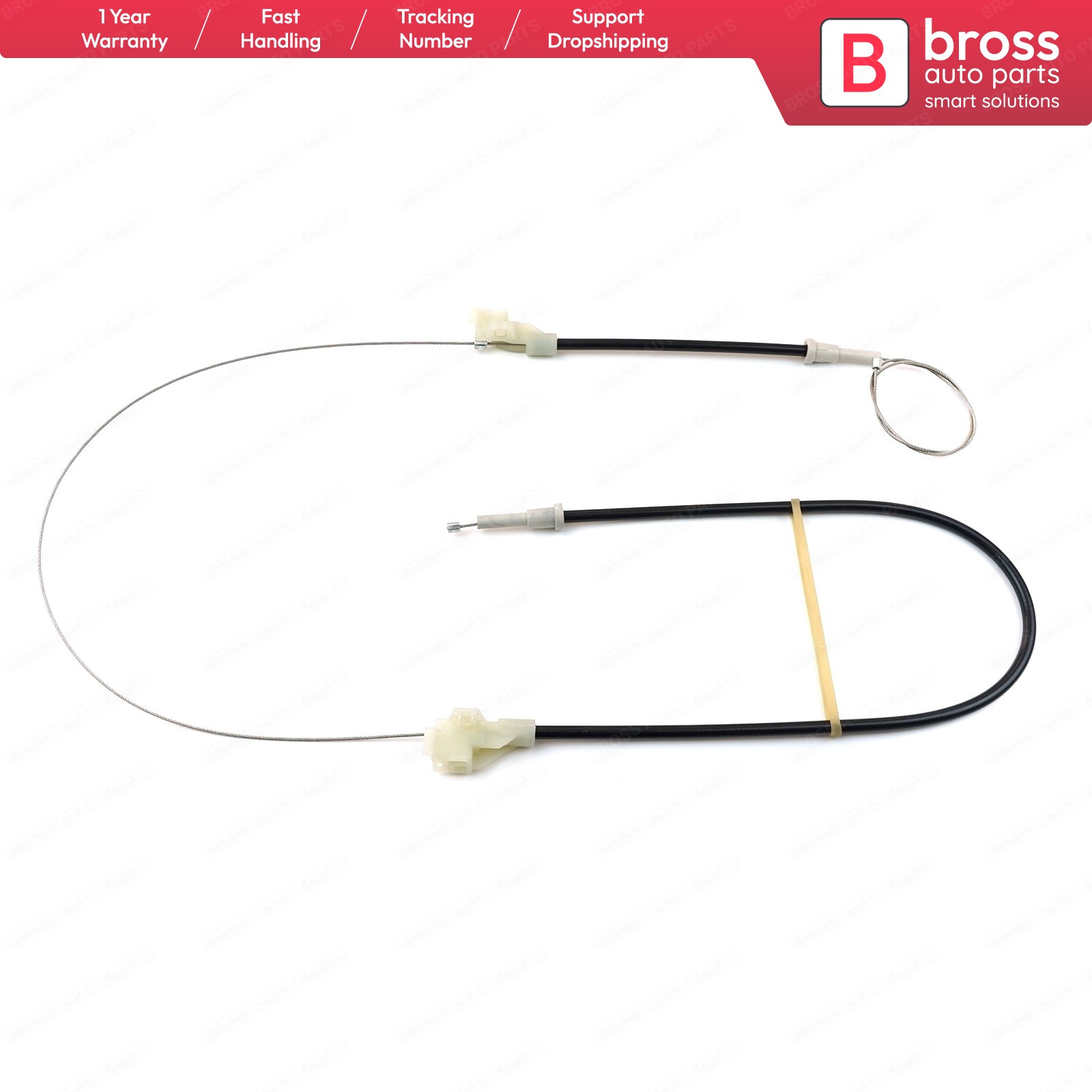 Bross BWR5127 Manual Window Regulator Set Repair Rear Right Door for Land Rover Freelander MK1 First generation L314; 1997-2006