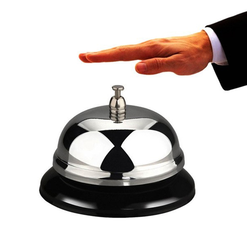 1Pcs Hotel Service Steel Bell Call Ringer Reception Restaurant Desk Kitchen Bell 8.5cm