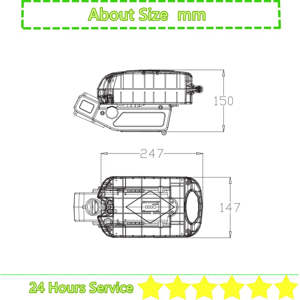 Frog Seat Post Ebike Battery Box 24V 36V 48V 52V Mountain Bike City Bike Folding Bike Battery Box 40 50 52 56 60 65 pcs 18650
