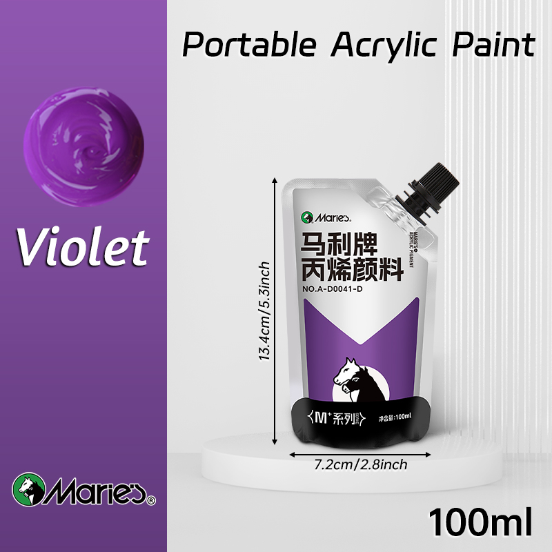 100 ml Marie-Acrylfarbe, verschiedene Farben, wasserfest, Pigmente zum Basteln, Felsen, Holz, professionelle Pigmente für Erwachsene, Künstler