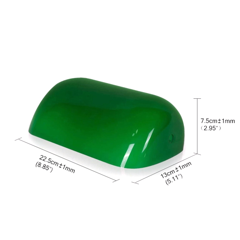 Pantalla de lámpara de banquero de cristal verde, cubierta de repuesto,