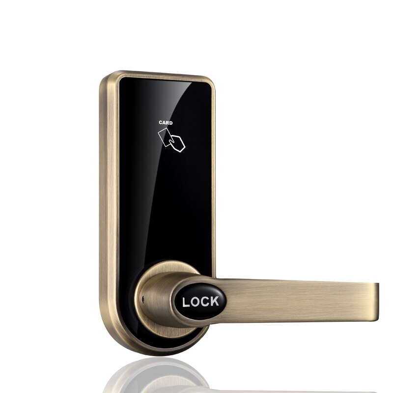 Keyless hotel room security door locks with RFID card reader