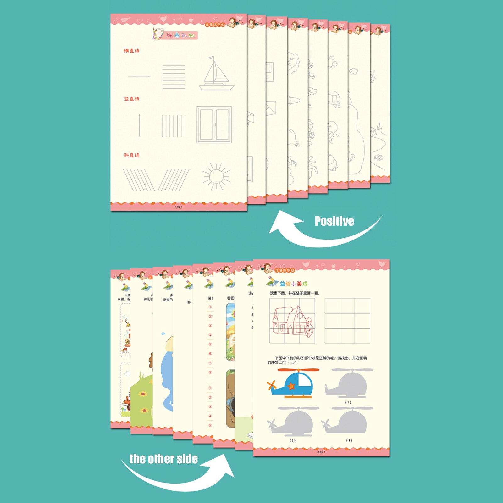 Magiczne pisanie przedszkole dla dzieci rowki przed szkołą pismo wielokrotnego użytku alfabet numer rysunek matematyka SP9