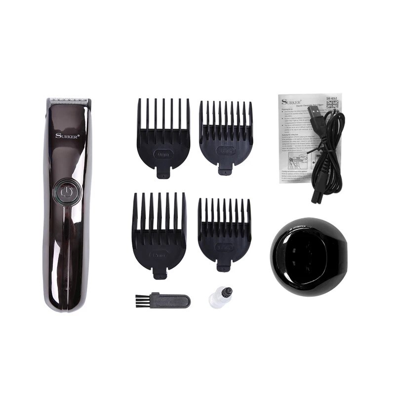 hair clipper rechargeable trimmer lithium battery Titanium alloy blade cutter adjustable comb Fine-tuning 110-240V: 01