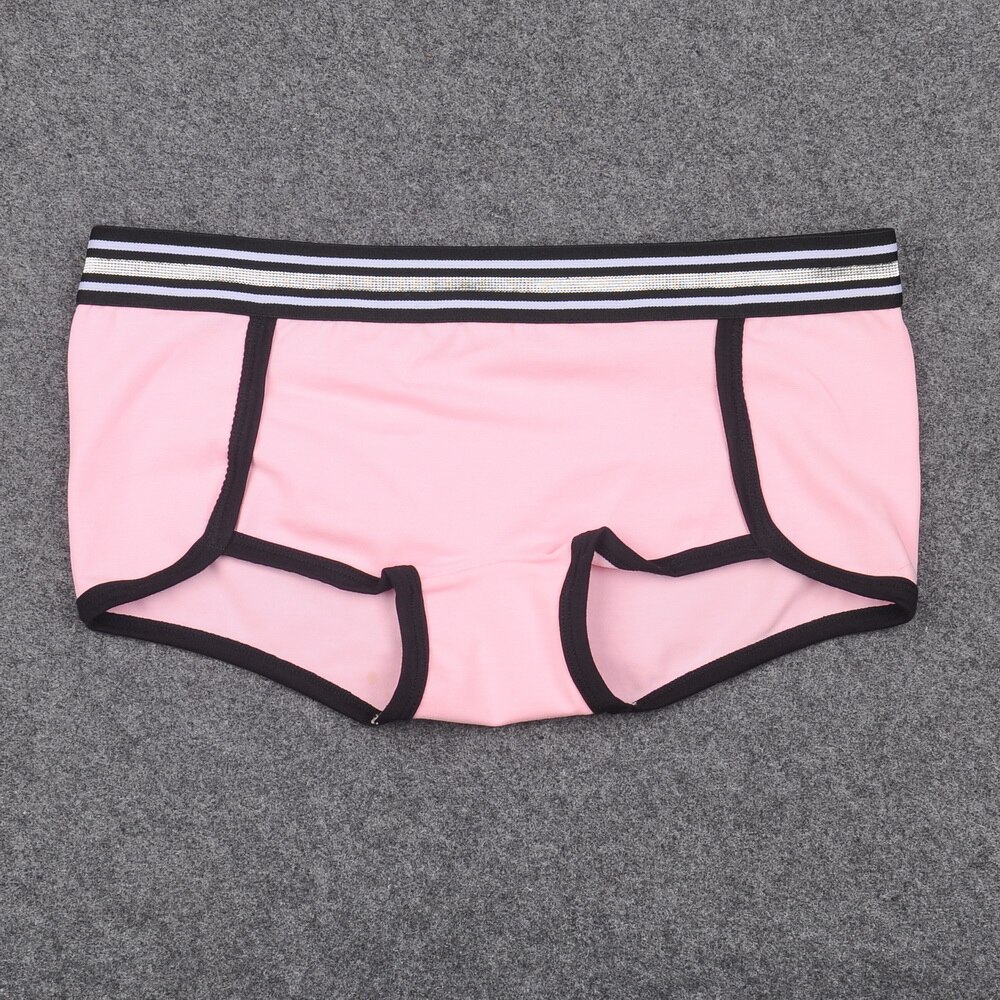 Cute Panties Boyshorts For Women Boy Short Thick Cotton Underwear Women Boxer Silver Waistband Female Lingerie