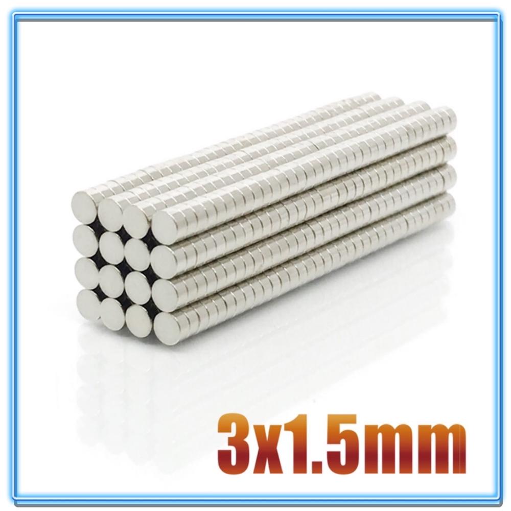 100Pcs Mini Small N35 Round Magnet 3x1 3x1.5 3x2 3x4 3x5 3x10 mm Neodymium Magnet Permanent NdFeB Super Strong Powerful Magnets: 3x1.5(100pcs)