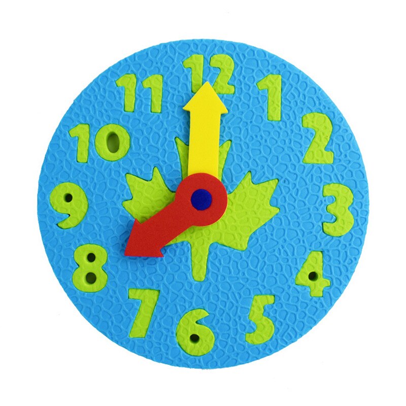 1Pcs EVA Math Clock Cognitive Toys Cute Cartoon Clock Number Cognitive Teaching Education Toys Child Maths Teaching Tool