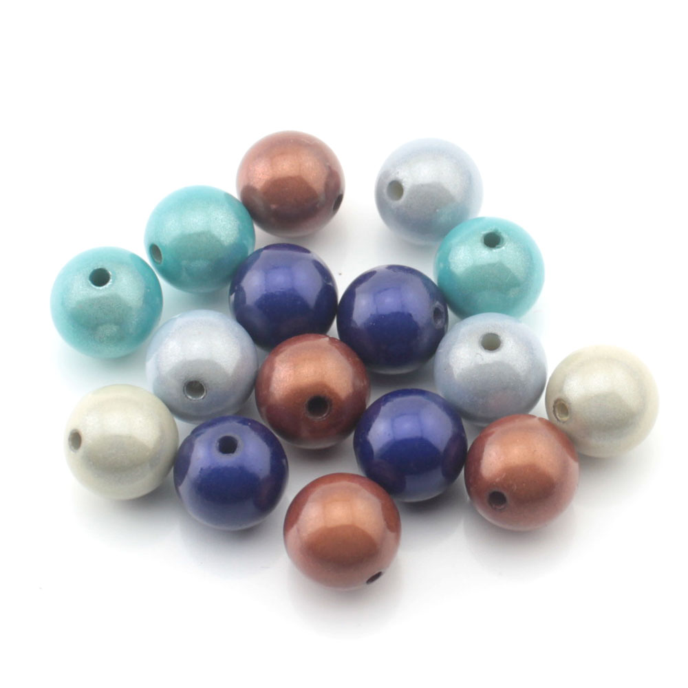 Tevida Q08 4/6/8/10mm Ronde Acryl Reflecterende Miracle Effen Parels Kralen DIY voor Oorbel ketting Sieraden Maken Accessoires