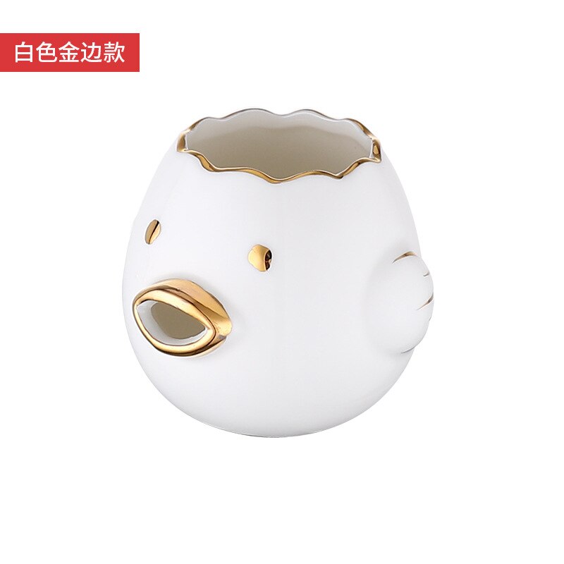Cartoon Chicken Egg Yolk White Separator Ceramics Ceramic Cartoon Chick Egg Separator Dining Cooking Kitchen Gadget: Black