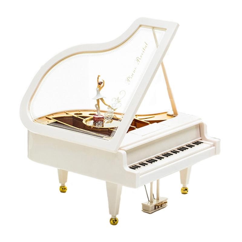 Klassieke Mechanisme Piano Muziekdoos Beweging Meisje Ballerina Muziekdoos Piano Model Rantsoen Meisje Muziek Dozen Thuis Kamer Opportuun