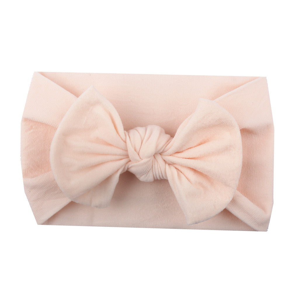 Haar Accessoires Meisjes Baby Peuter Solid Hoofdband Mini Hair Band Bow Hoofddeksels Elastiekjes Scrunchy L102