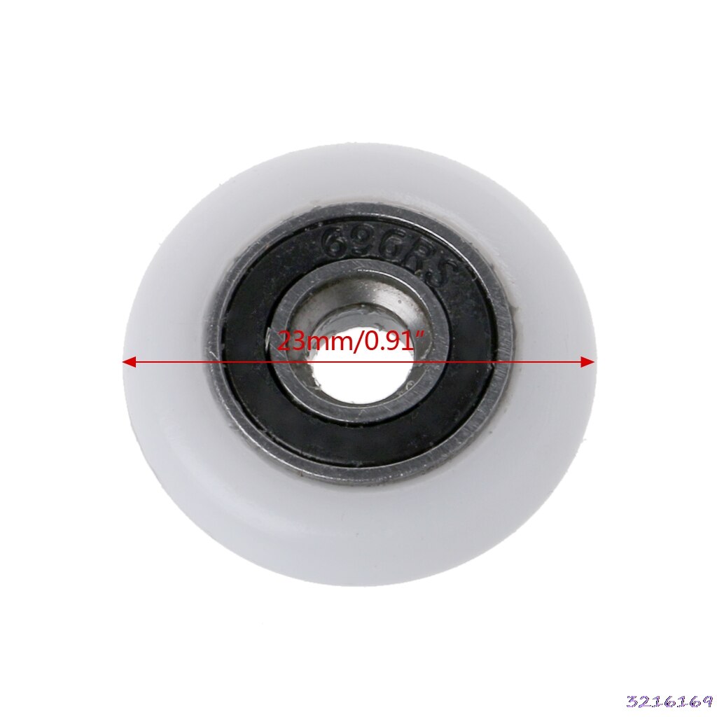 8 Pcs Douche Deur Runner Rollen Wielen Katrollen Vervangende Onderdelen 23Mm Diameter