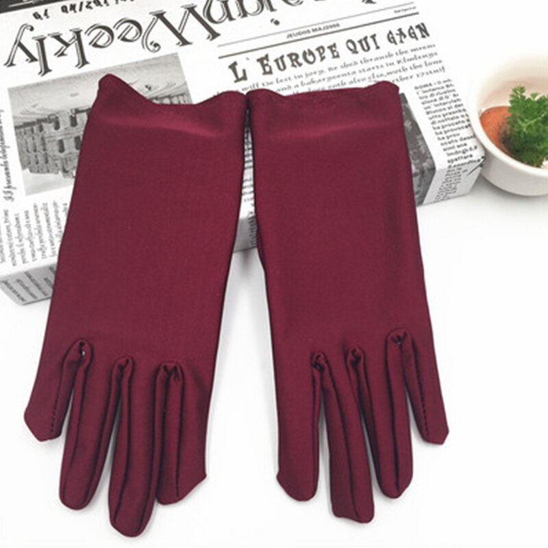 Women Protective Glooves Summer Gloves Men Women Spandex Gloves Ceremonial Gloves Smooth Stretch Solid Elbow Unisex