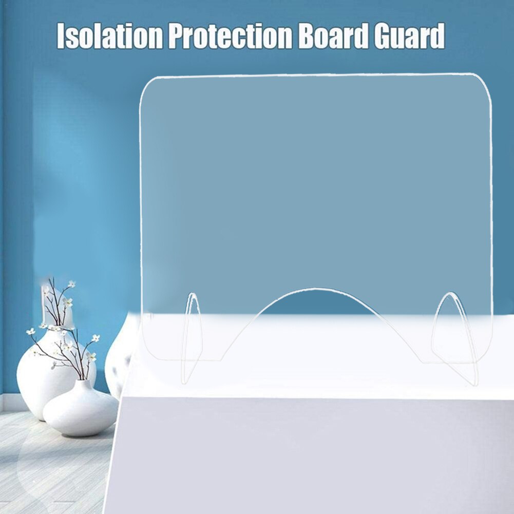 1 Set Reception Window Shop Counter Sneeze Guard Divider Acrylic Barrier Shield Plate
